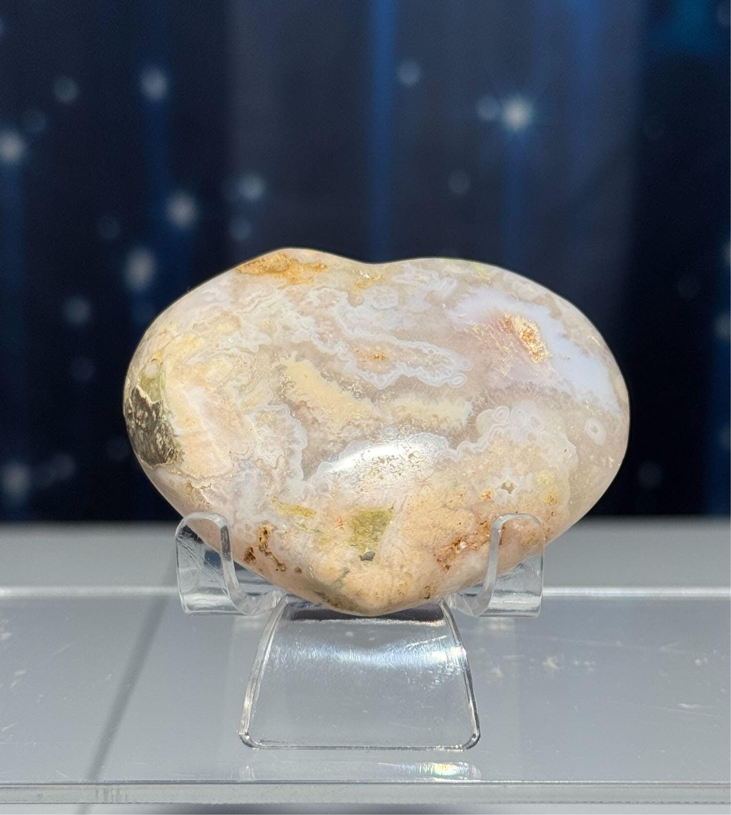 Flower Agate heart