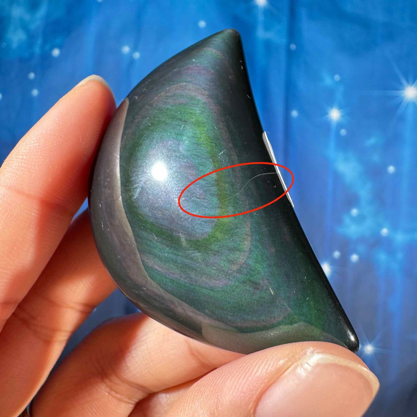 Rainbow Obsidian Moon – 0.045 kg