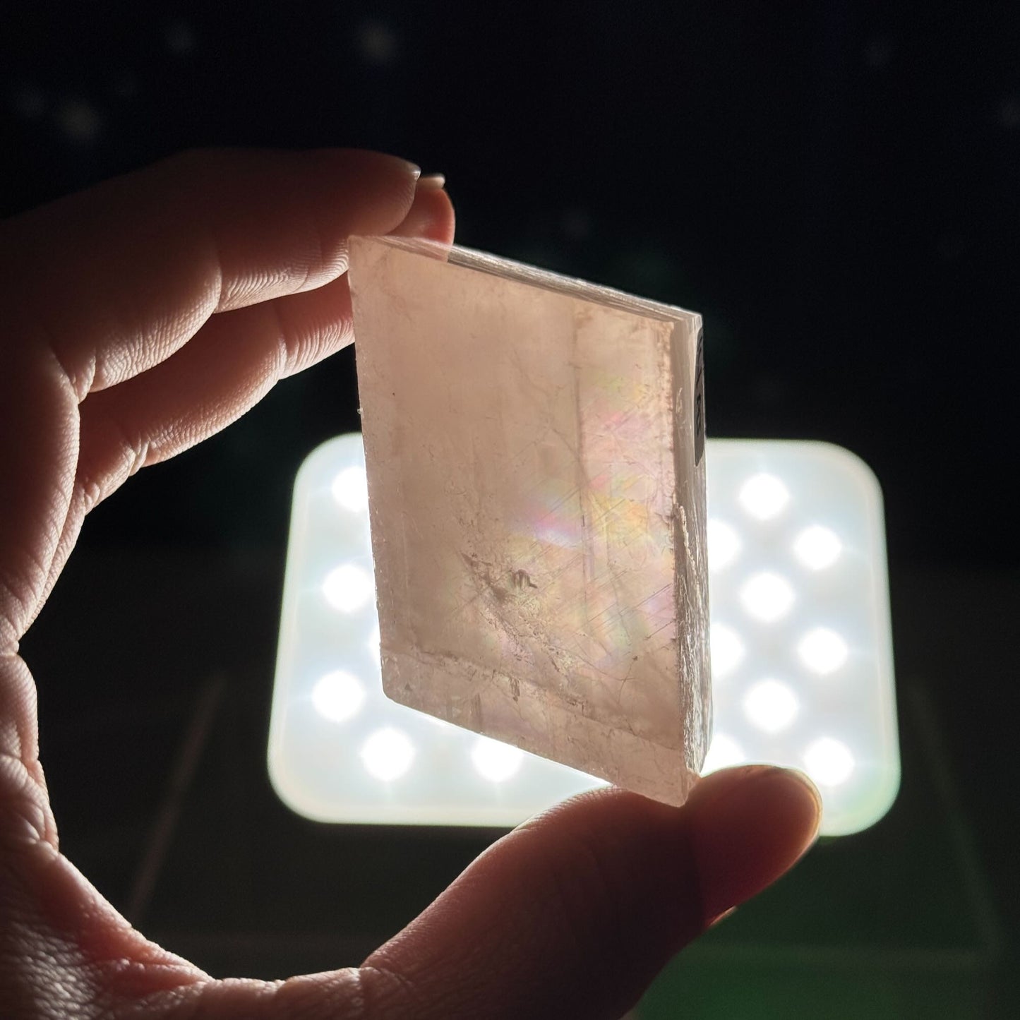 Pink Calcite Parallelogram – 0.094 kg