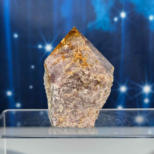 Lepidolite top polish - 2 5/8" × 2 3/8" × 3" - 10.4 oz