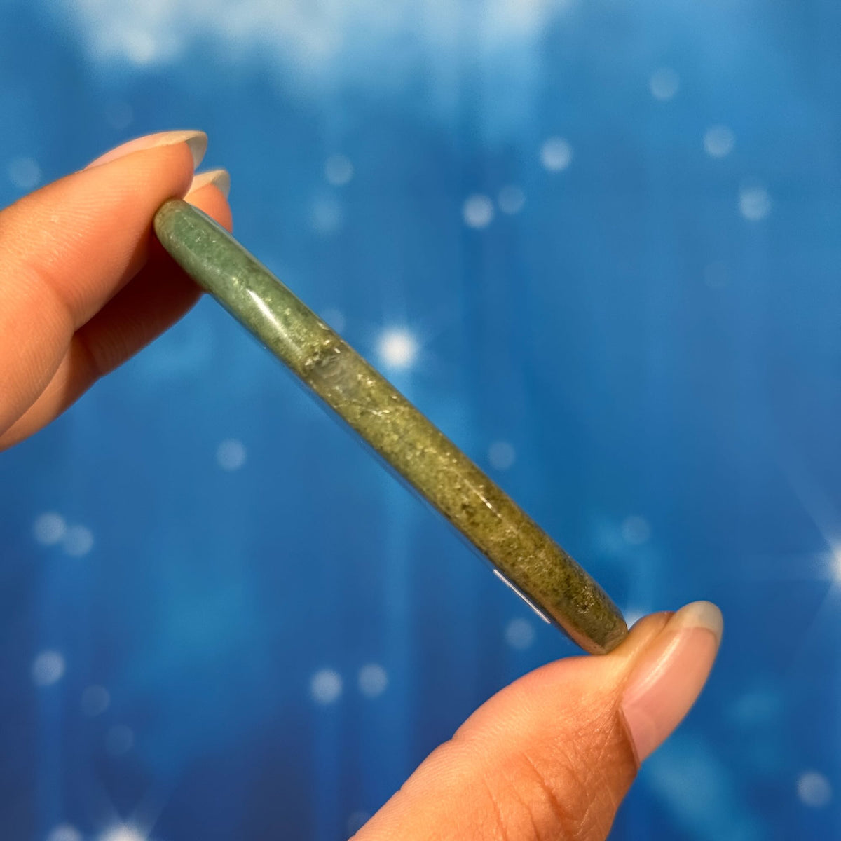 Moss Agate Flat Palmstone – 0.042 kg
