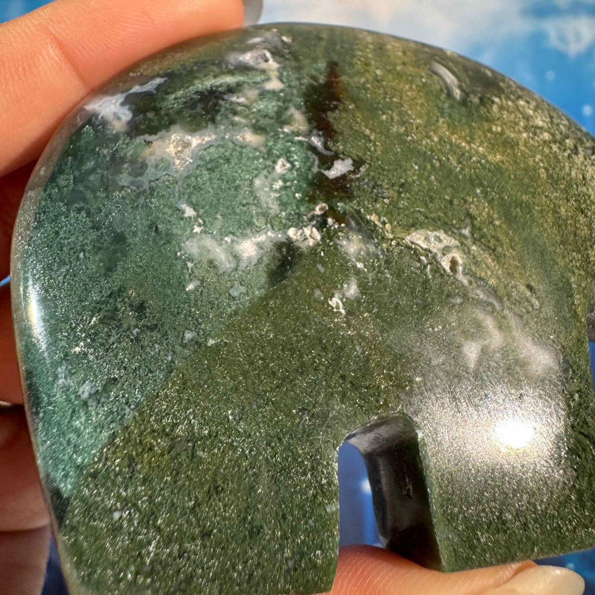 Moss Agate Bear – 0.162 kg