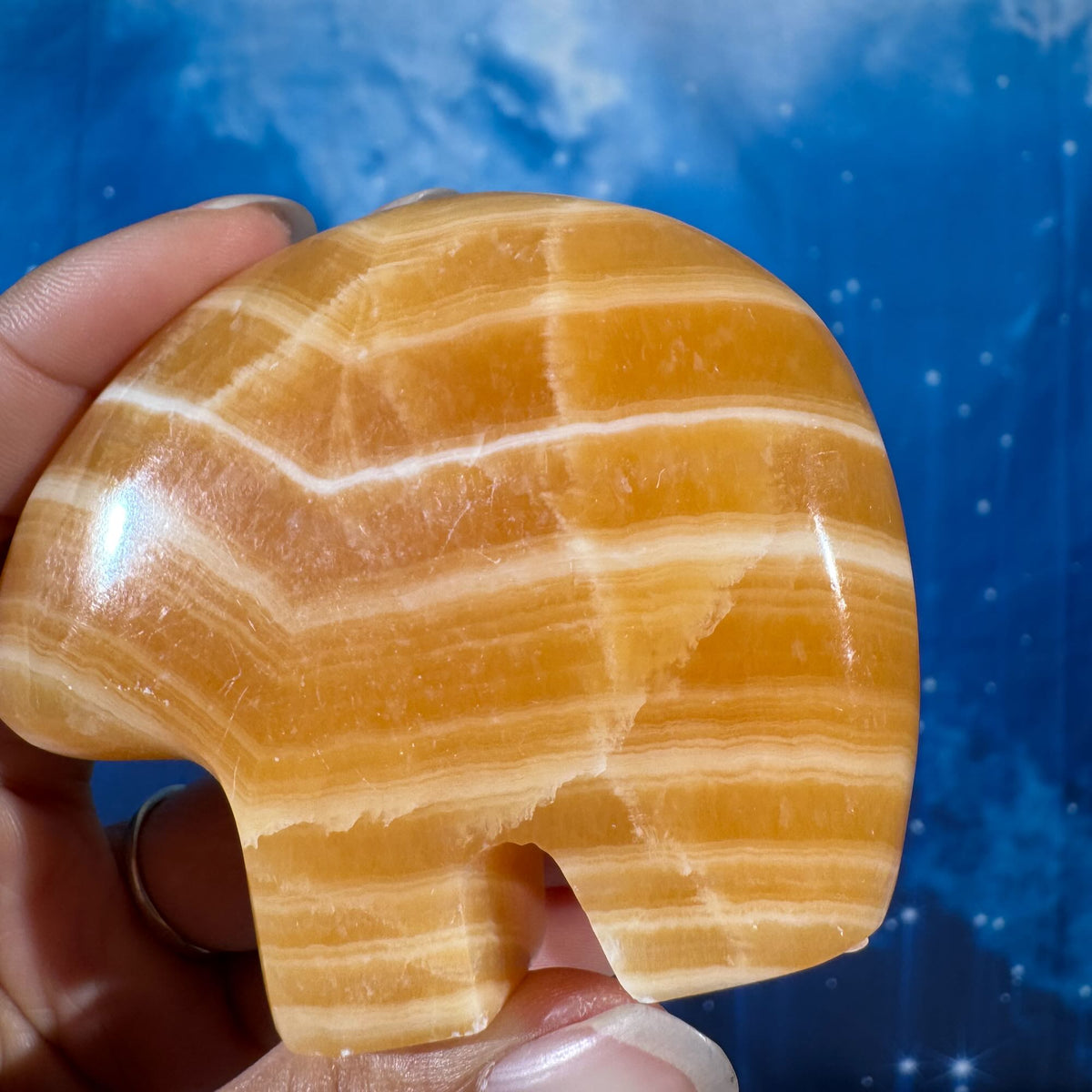 Orange Calcite Bear – 0.181 kg
