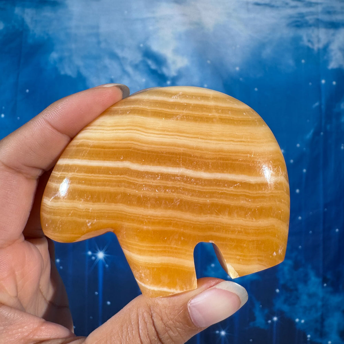 Orange Calcite Bear – 0.187 kg