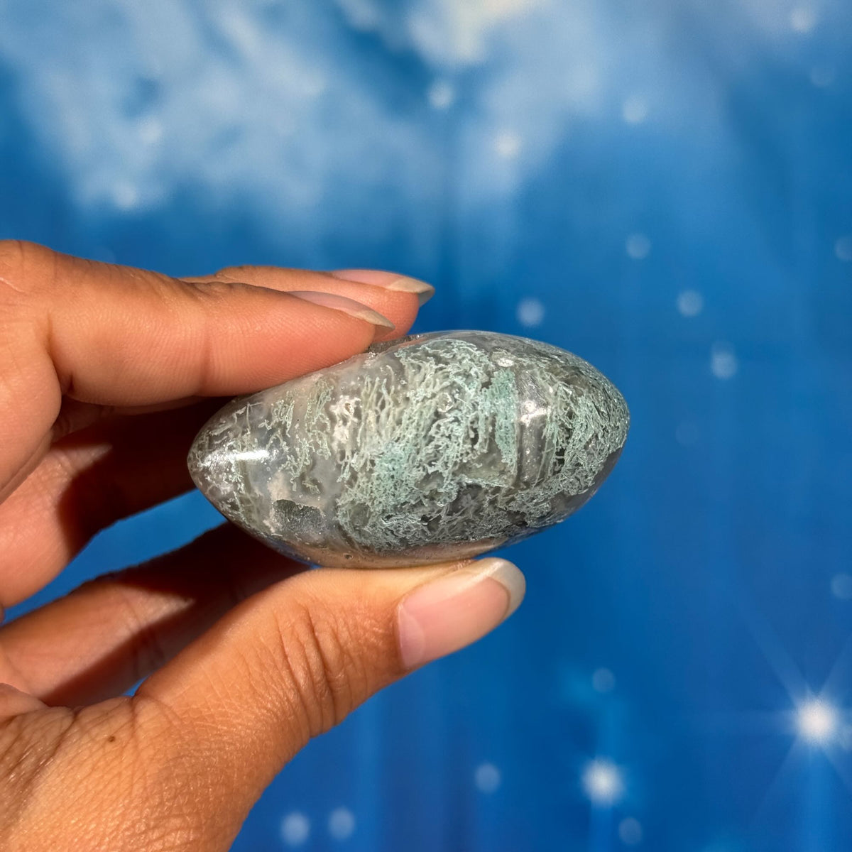Moss Agate Heart – 0.111 kg