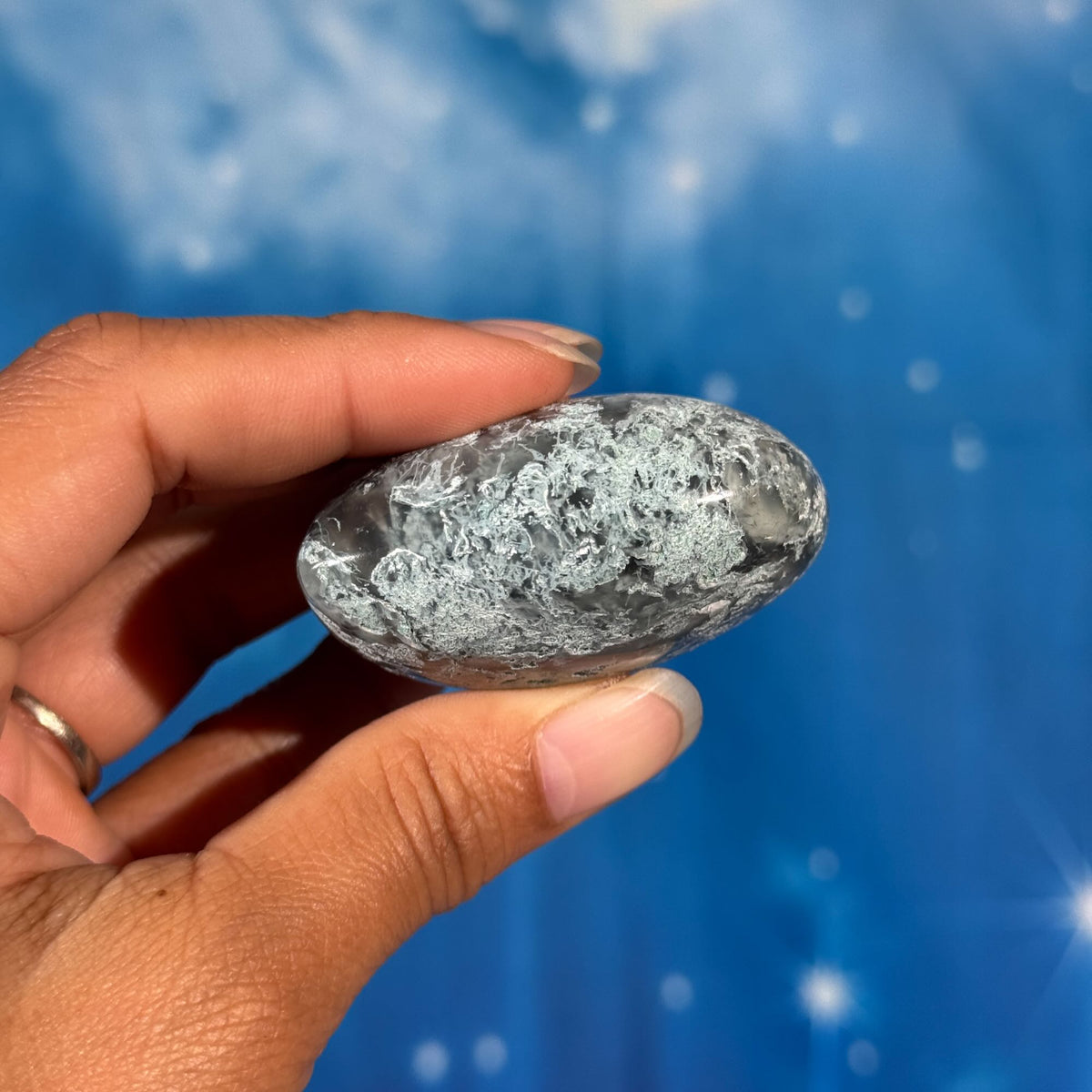 Moss Agate Heart – 0.096 kg