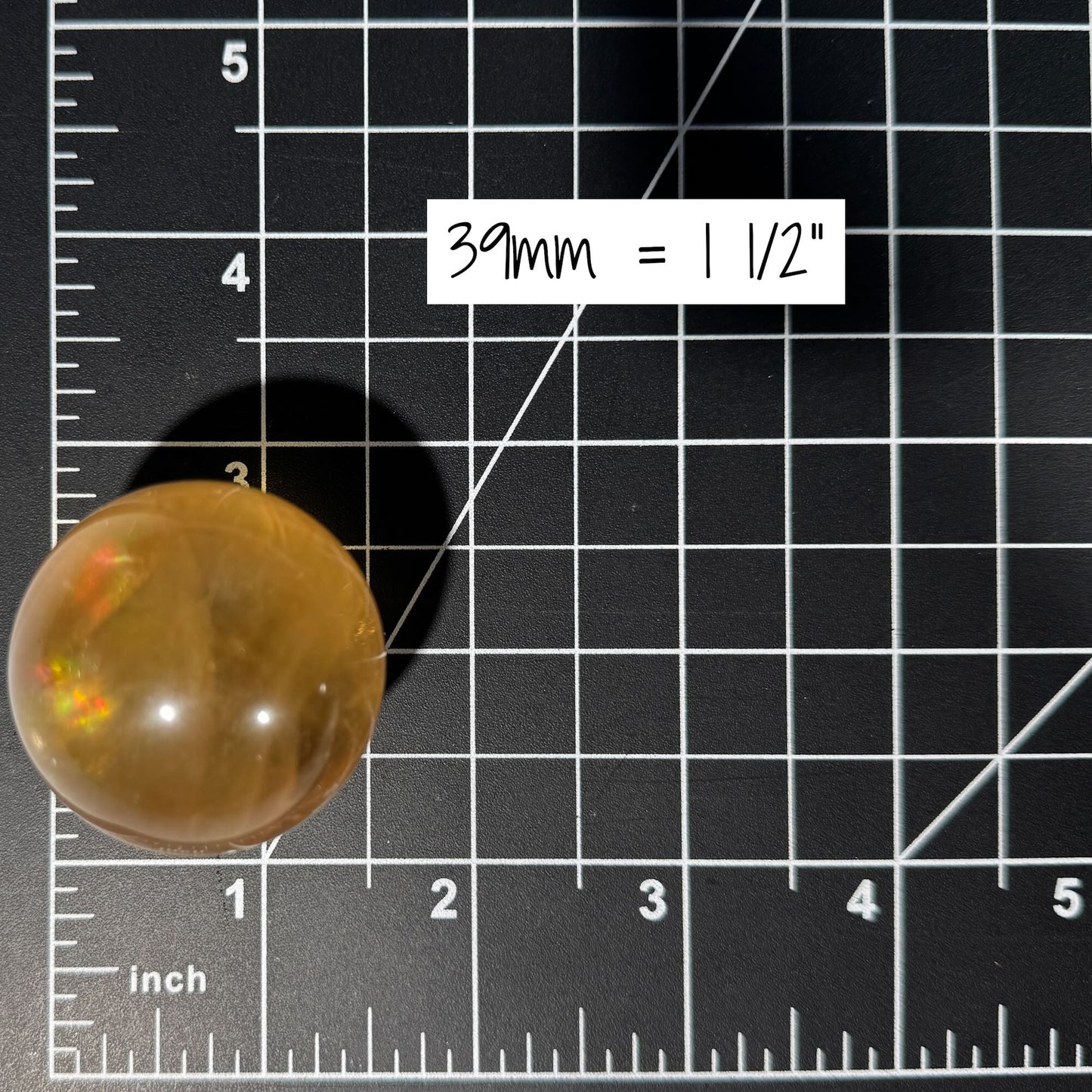 Honey Calcite sphere