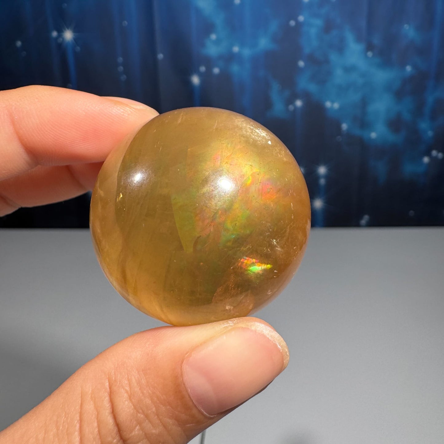 Honey Calcite sphere