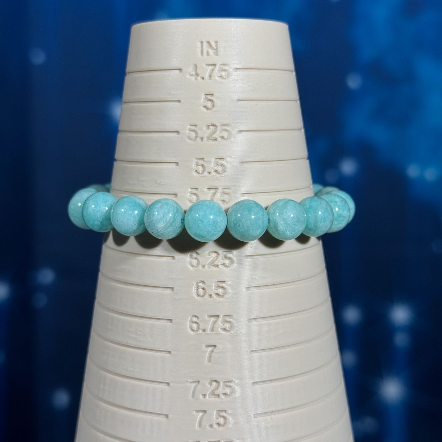One (1) Amazonite bracelet–stretchy | 8mm beads