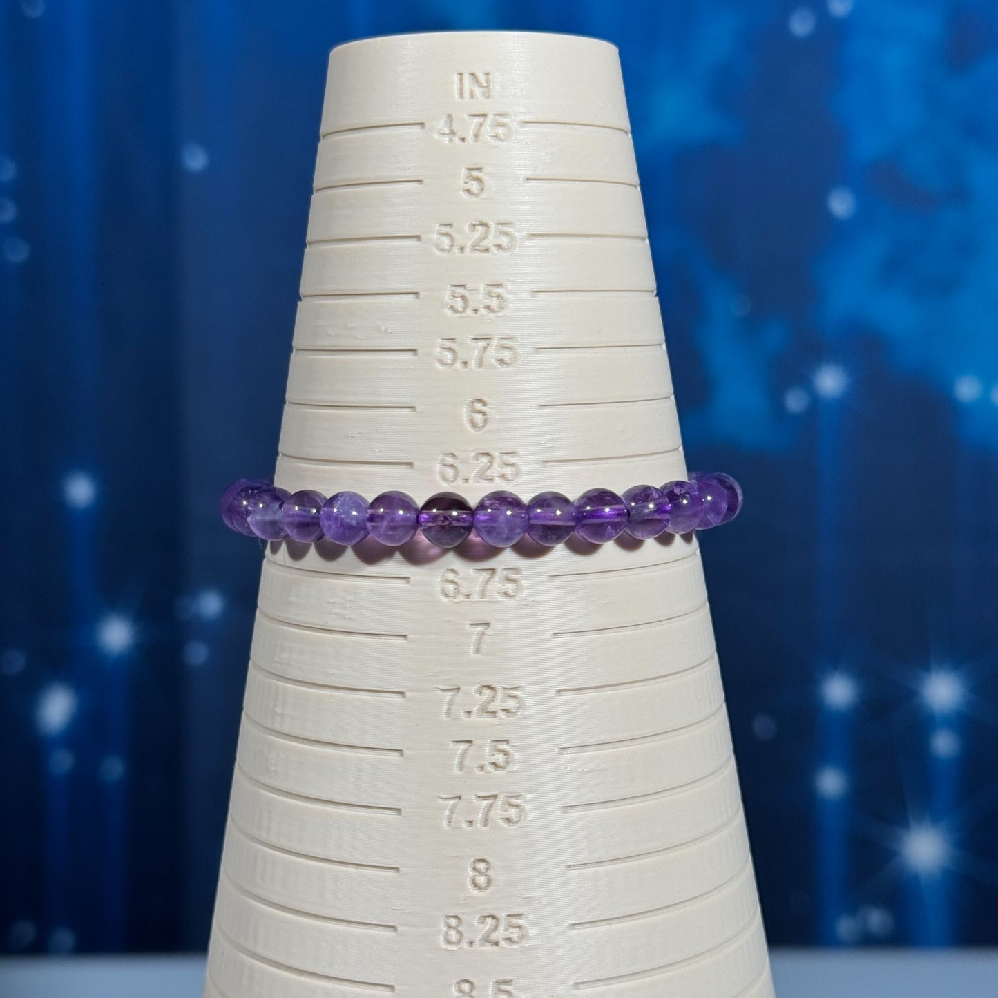 One (1) Amethyst bracelet – stretchy | 6mm beads