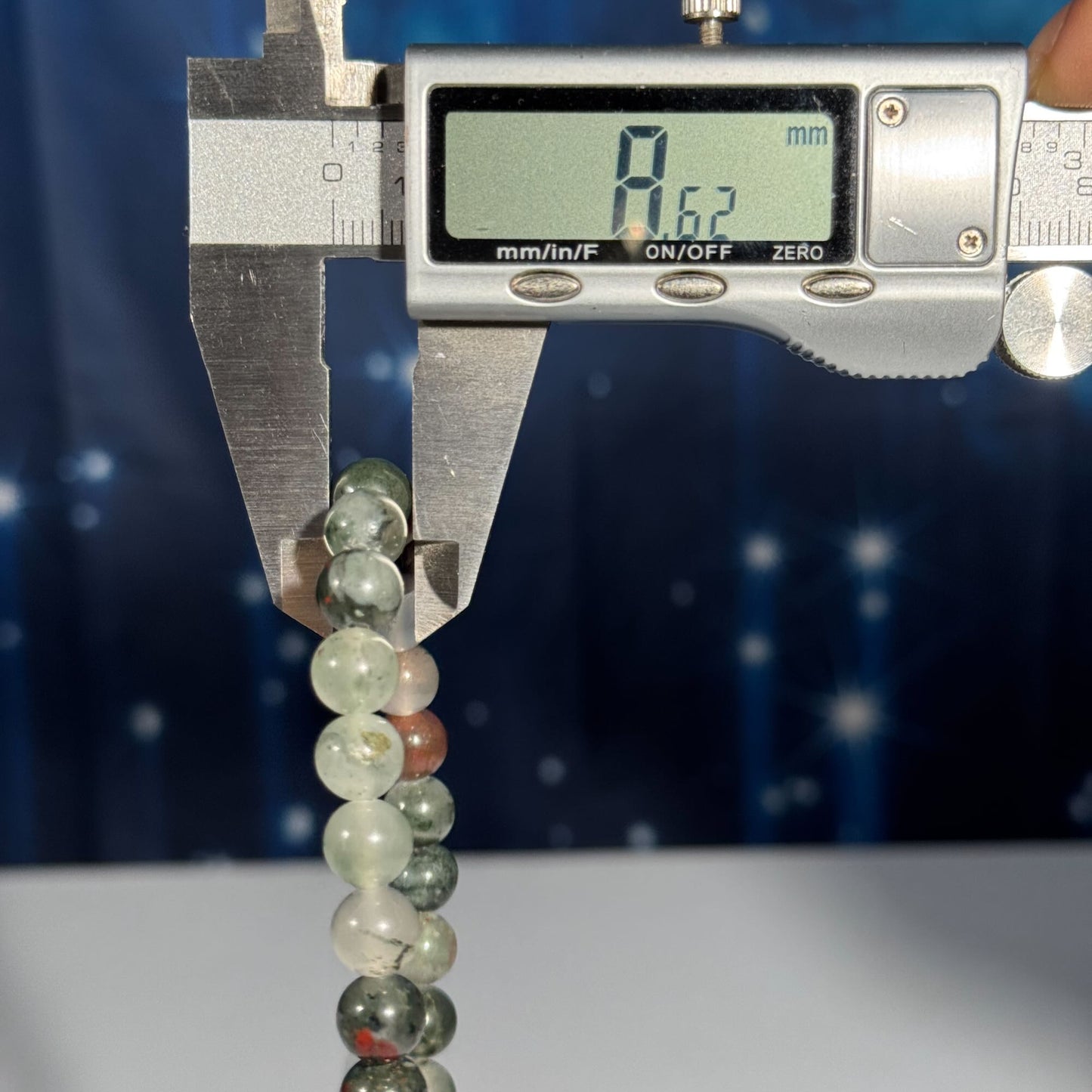 One (1) African Bloodstone bracelet – 8mm beads - fits 6.75" wrist