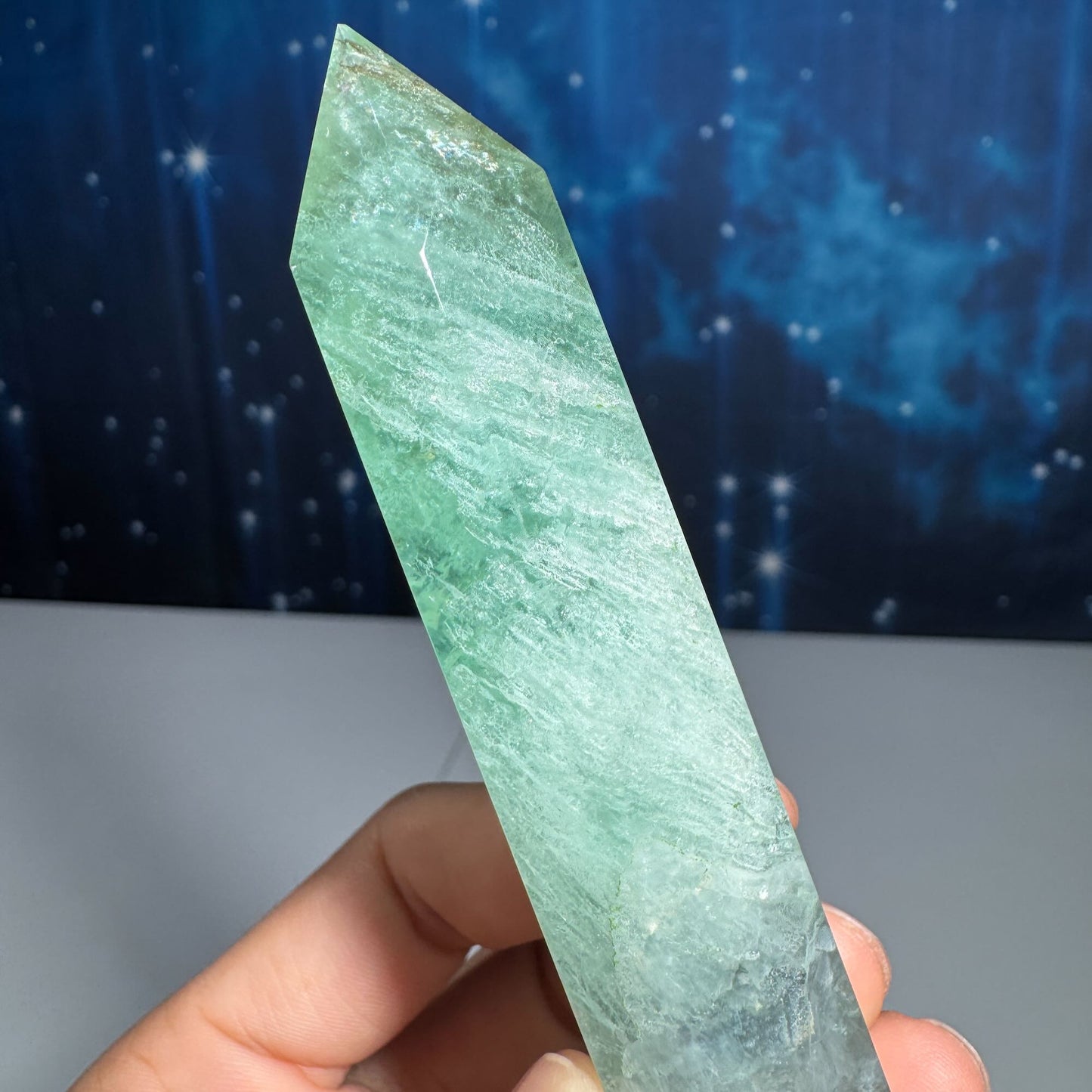 Green Fluorite point