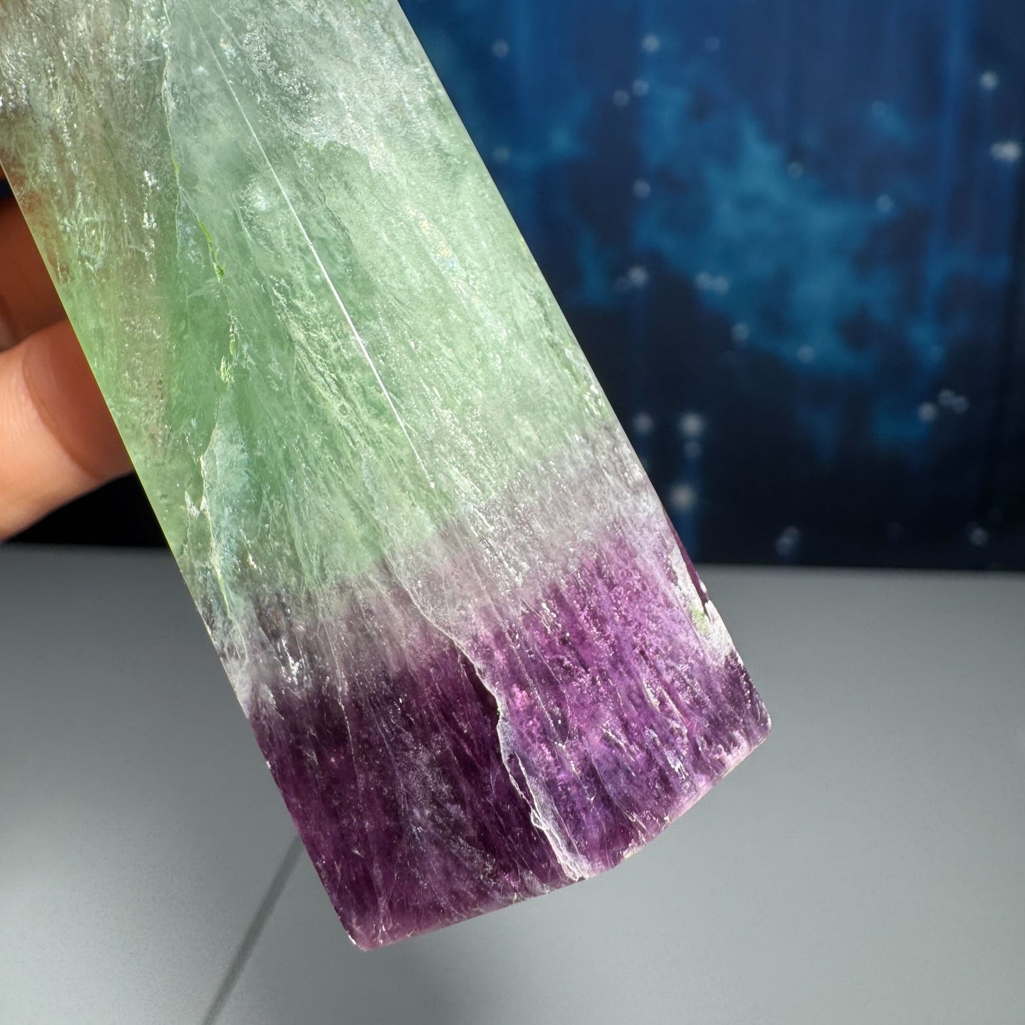 Watermelon Fluorite point