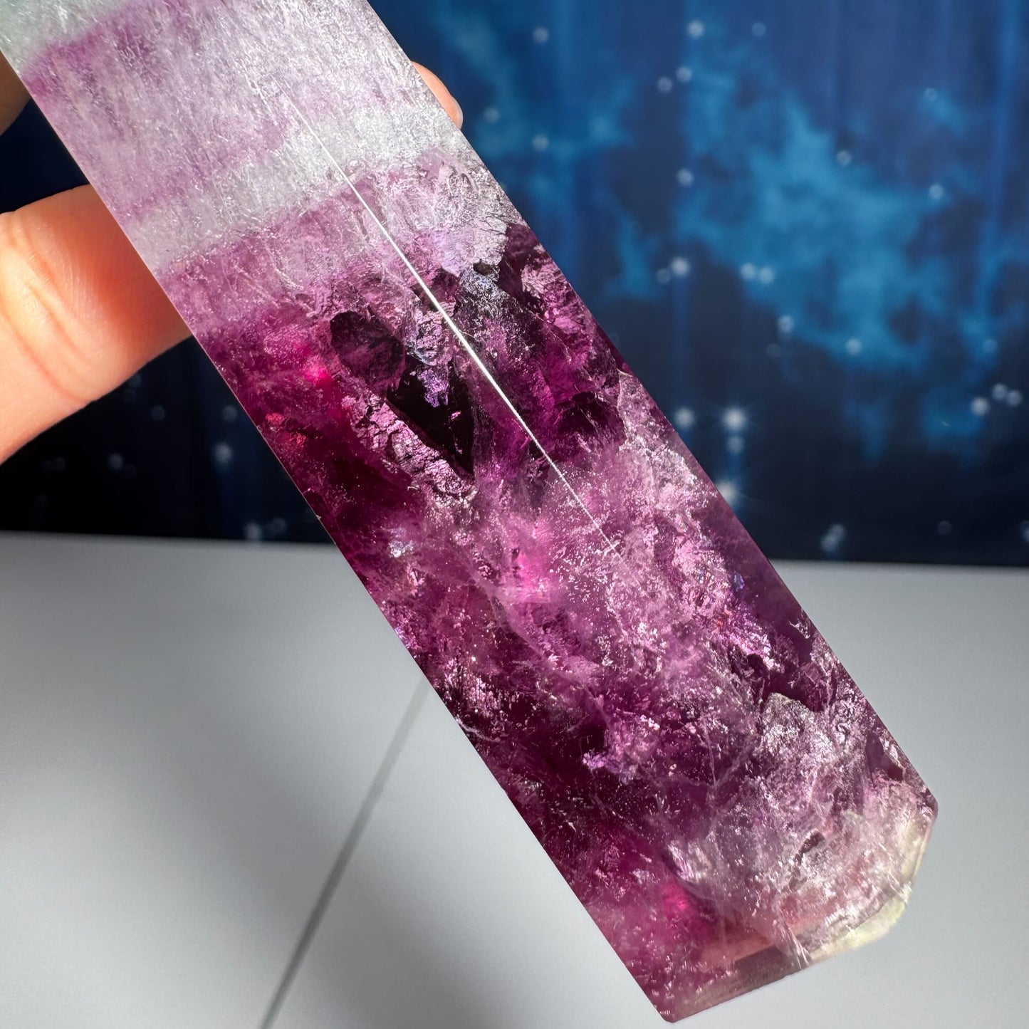 Watermelon Fluorite point