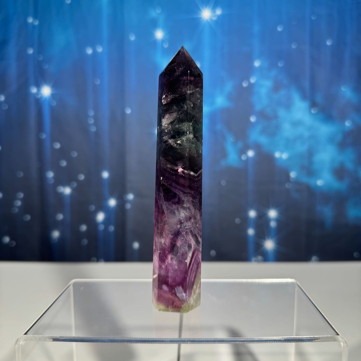 Rainbow Fluorite point