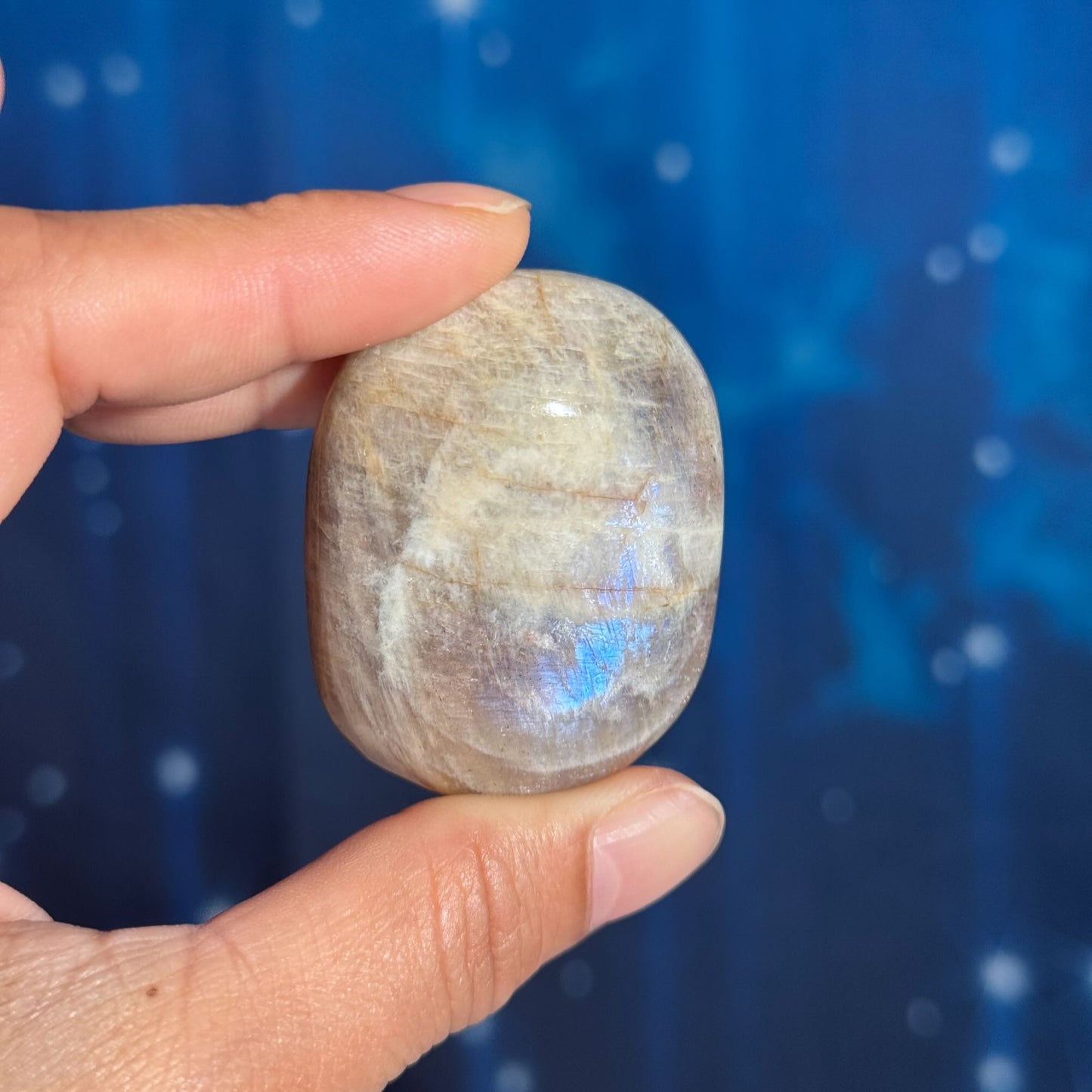 Belomorite palm stone | Russian Moonstone