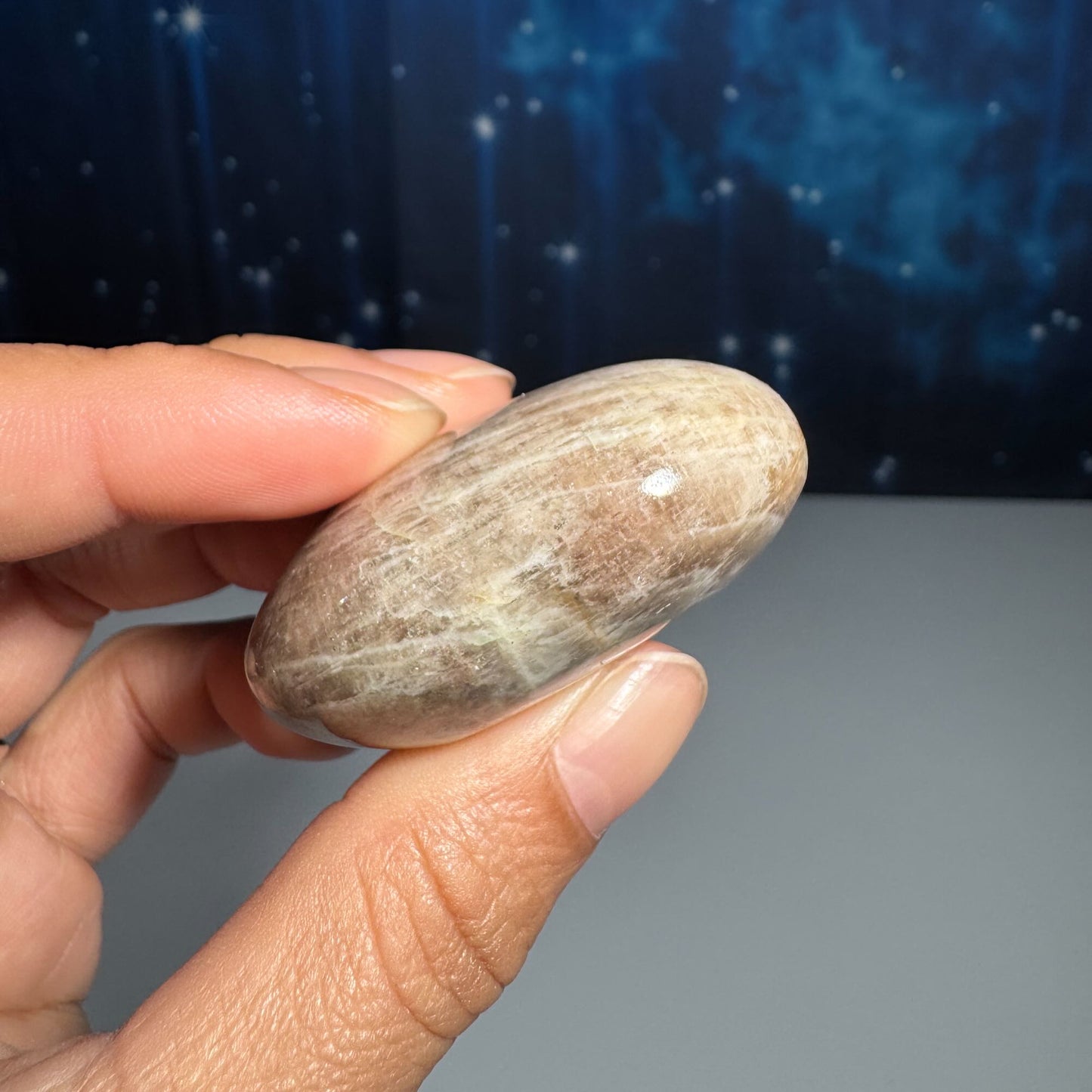 Belomorite palm stone | Russian Moonstone