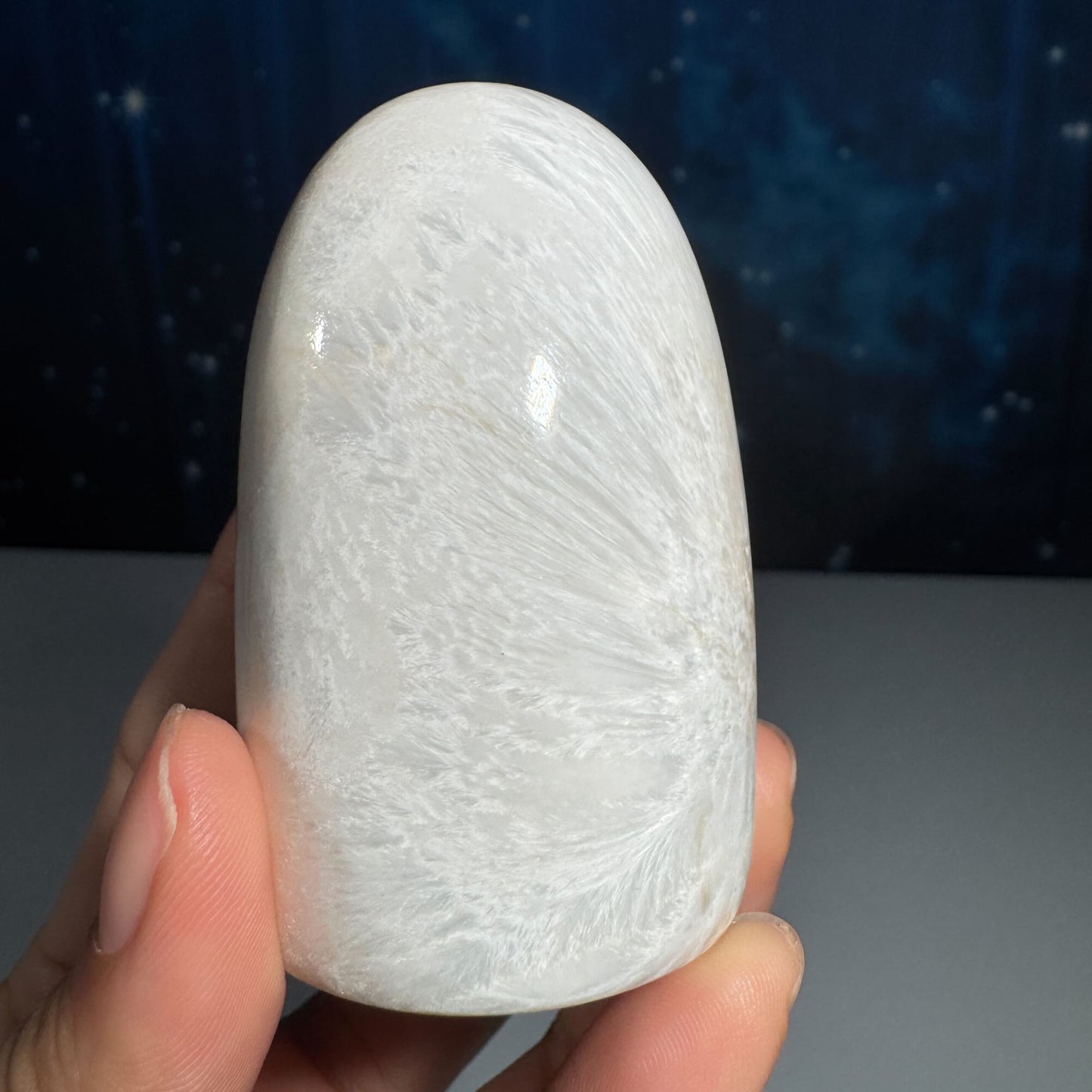 Flashy Scolecite gumdrop