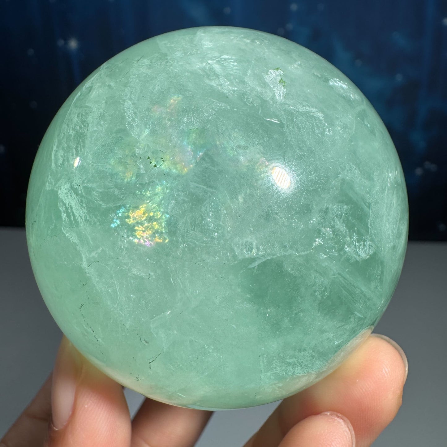 Green Fluorite sphere | Baja blast color