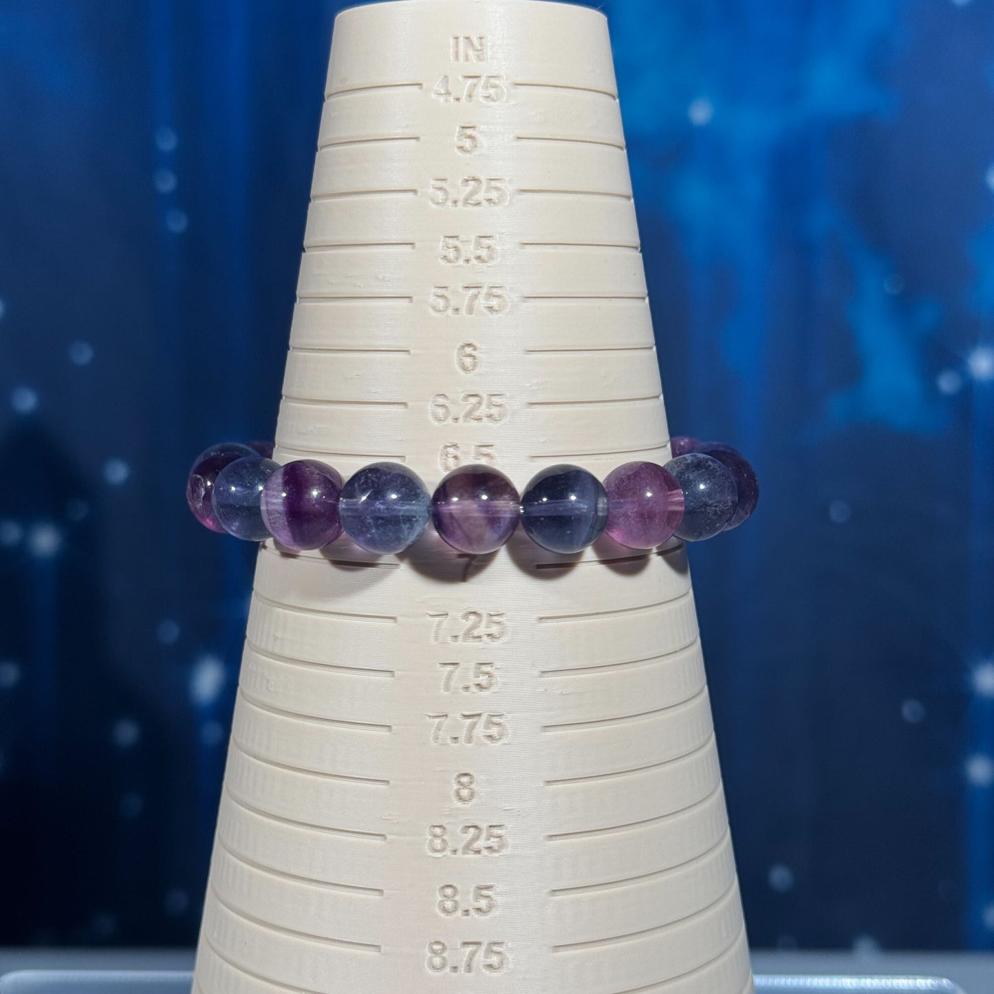One (1) Candy Fluorite bracelet | stretchy | 10mm beads