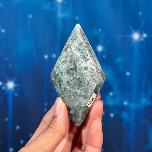 Moss Agate Rhombus – 0.119 kg