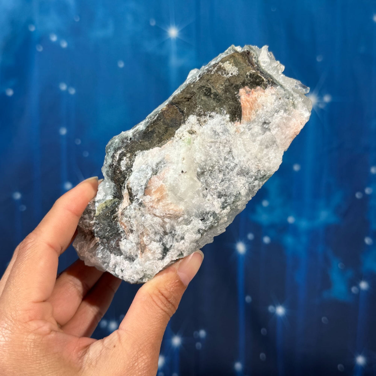 Apophyllite with Stilbite & Heulandite on Matrix – 0.462 kg