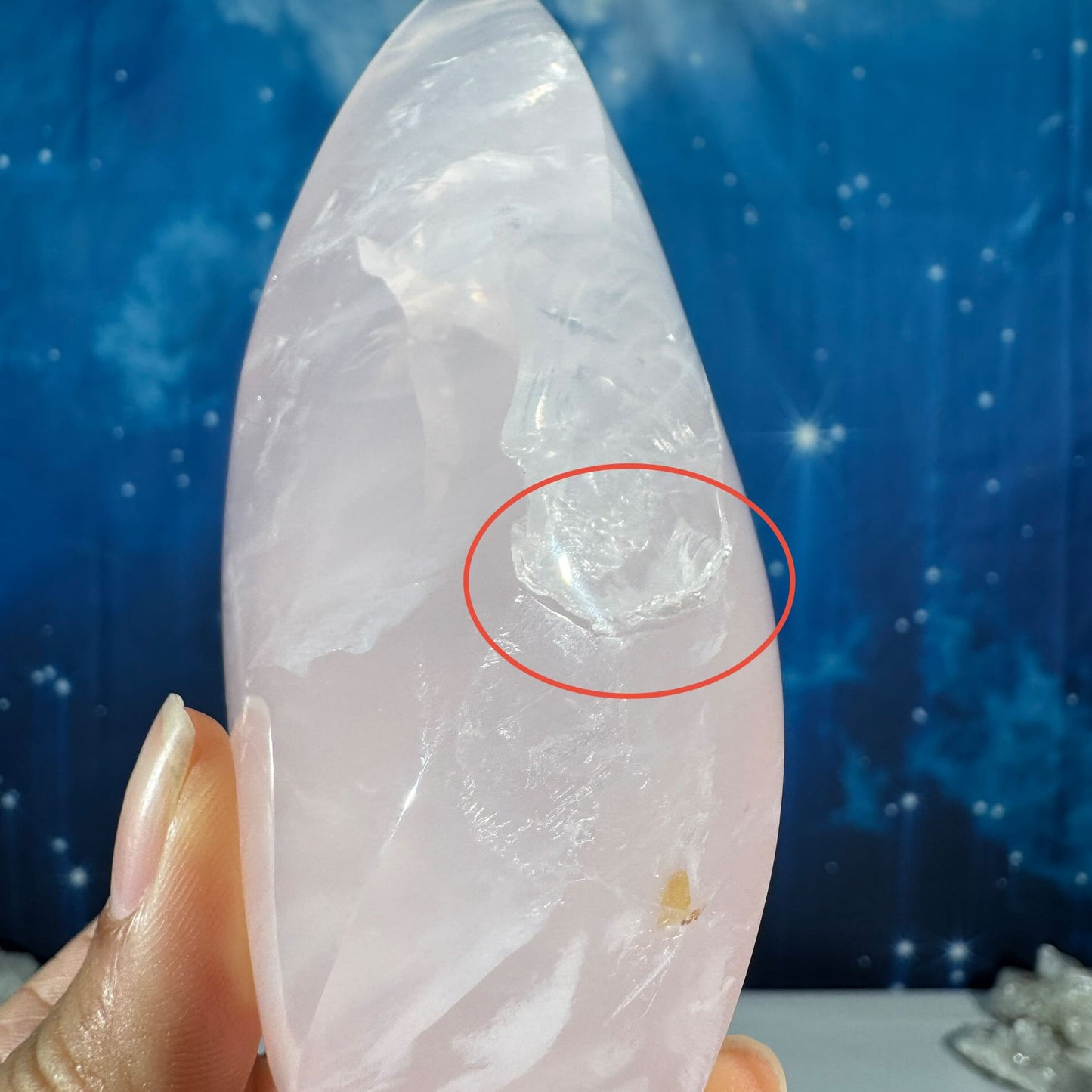 Rose Quartz Flame – 0.386 kg