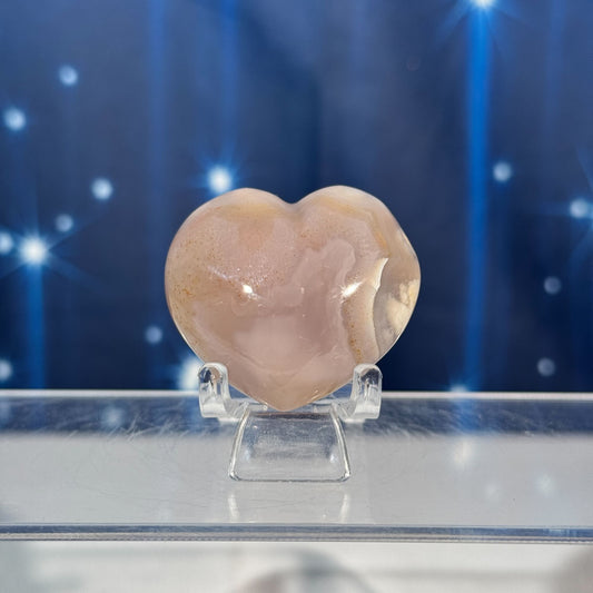 Flower Agate Small Heart – 0.048 kg