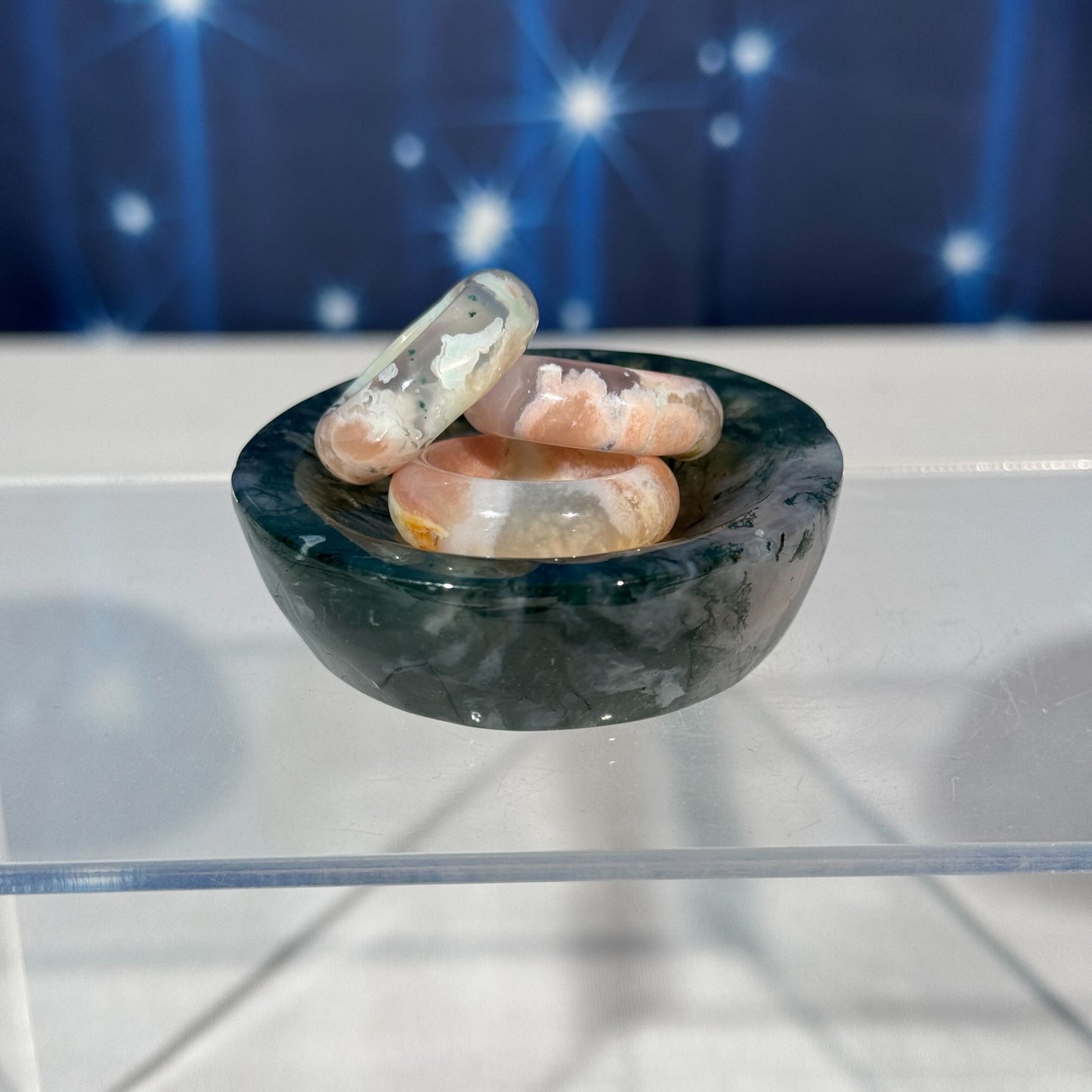 Moss Agate Bowl – 0.074 kg