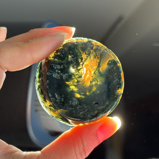 Moss Agate Bowl – 0.068 kg