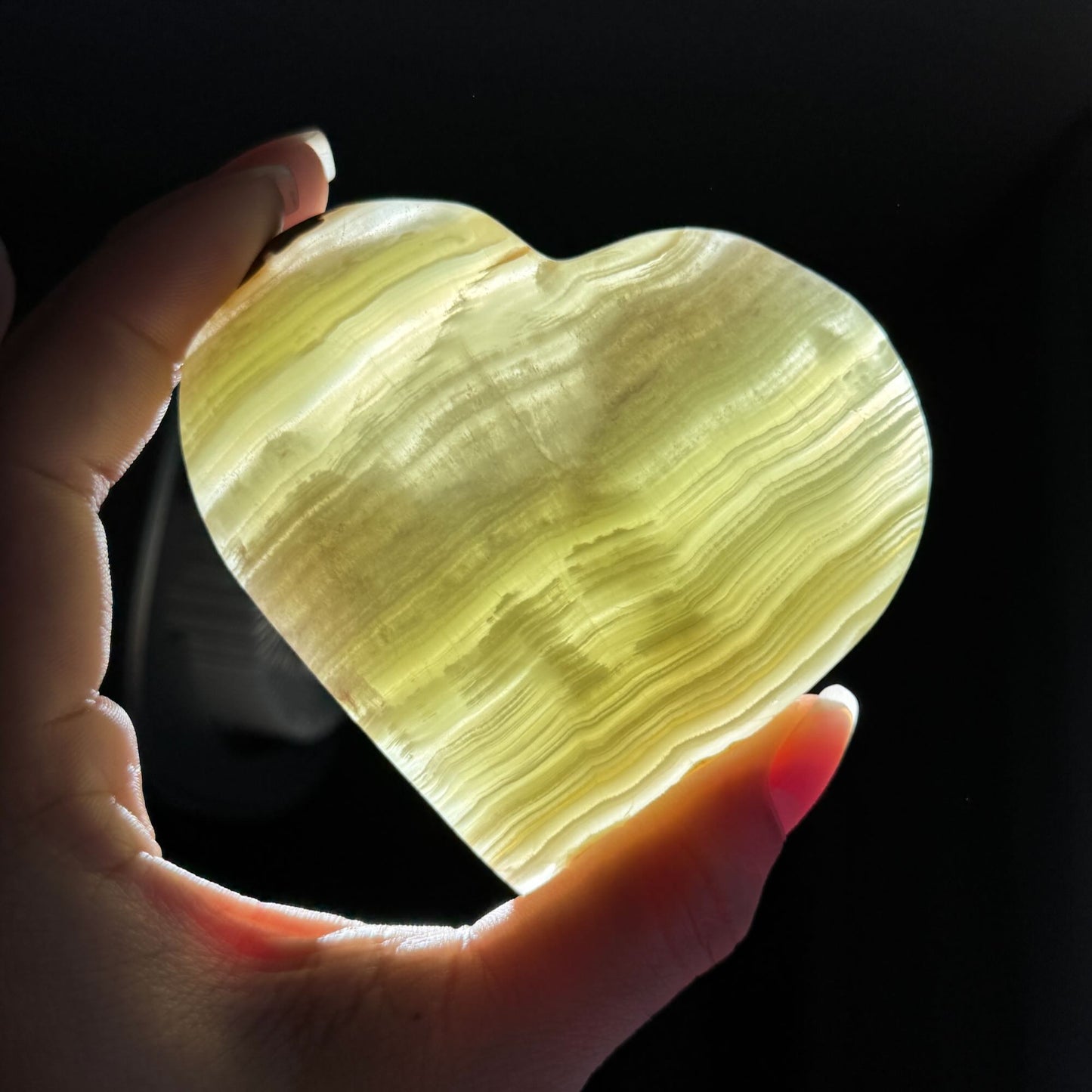 Banded Calcite Heart – 0.201 kg