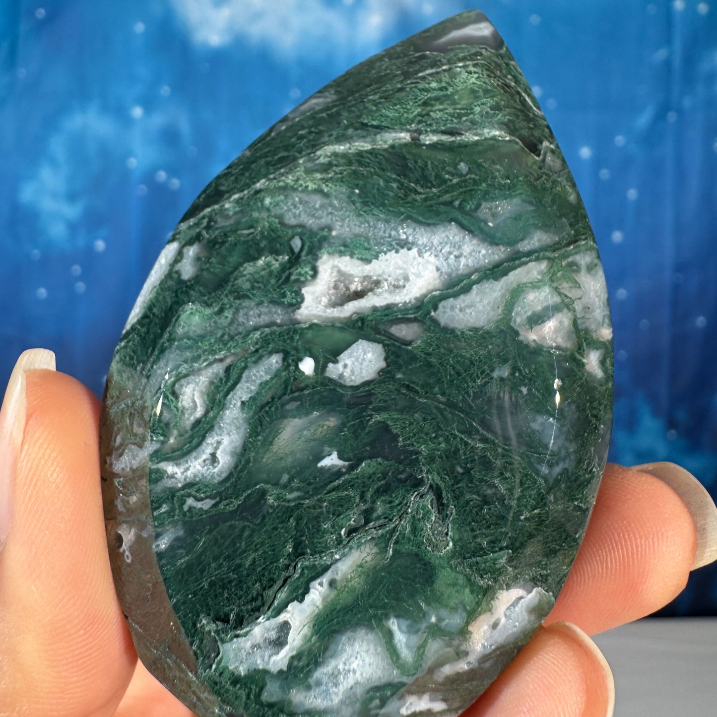 Moss Agate Free Form – 0.142 kg