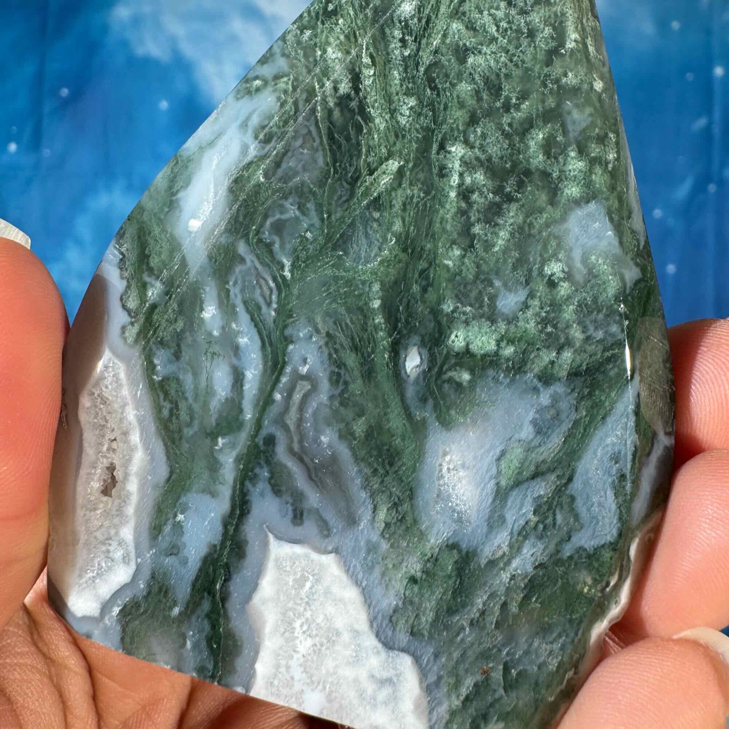 Moss Agate Free Form – 0.159 kg