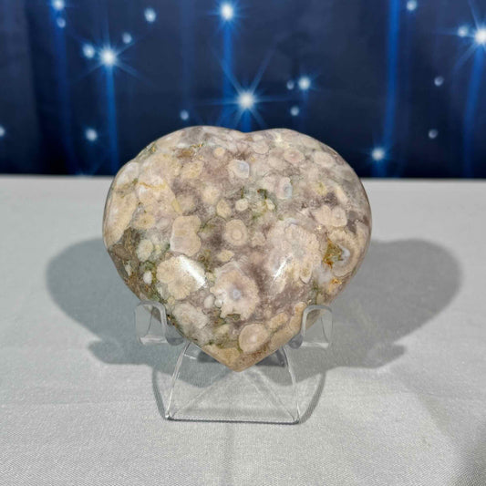 Flower Agate Heart – 0.354 kg