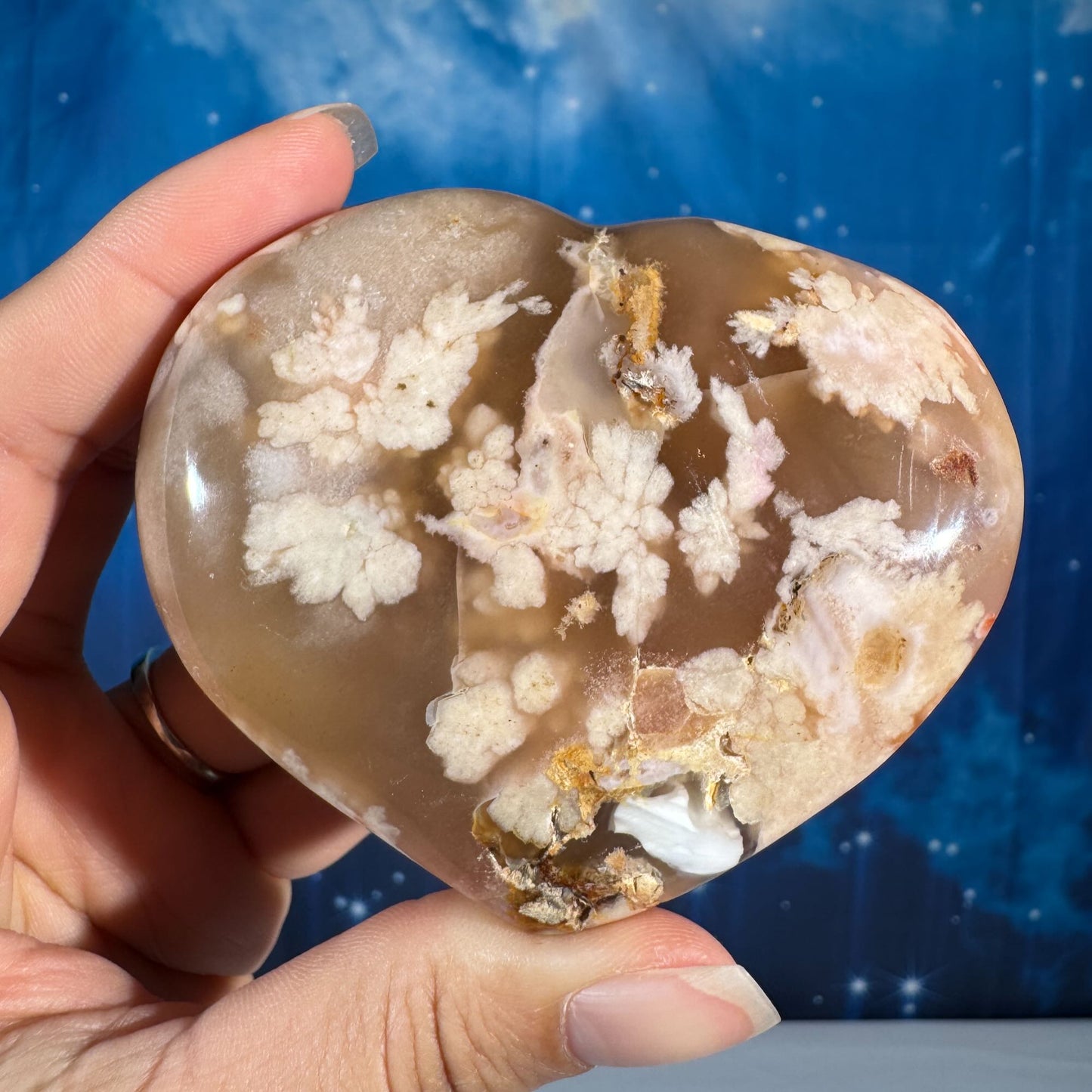 Flower Agate Heart – 0.241 kg