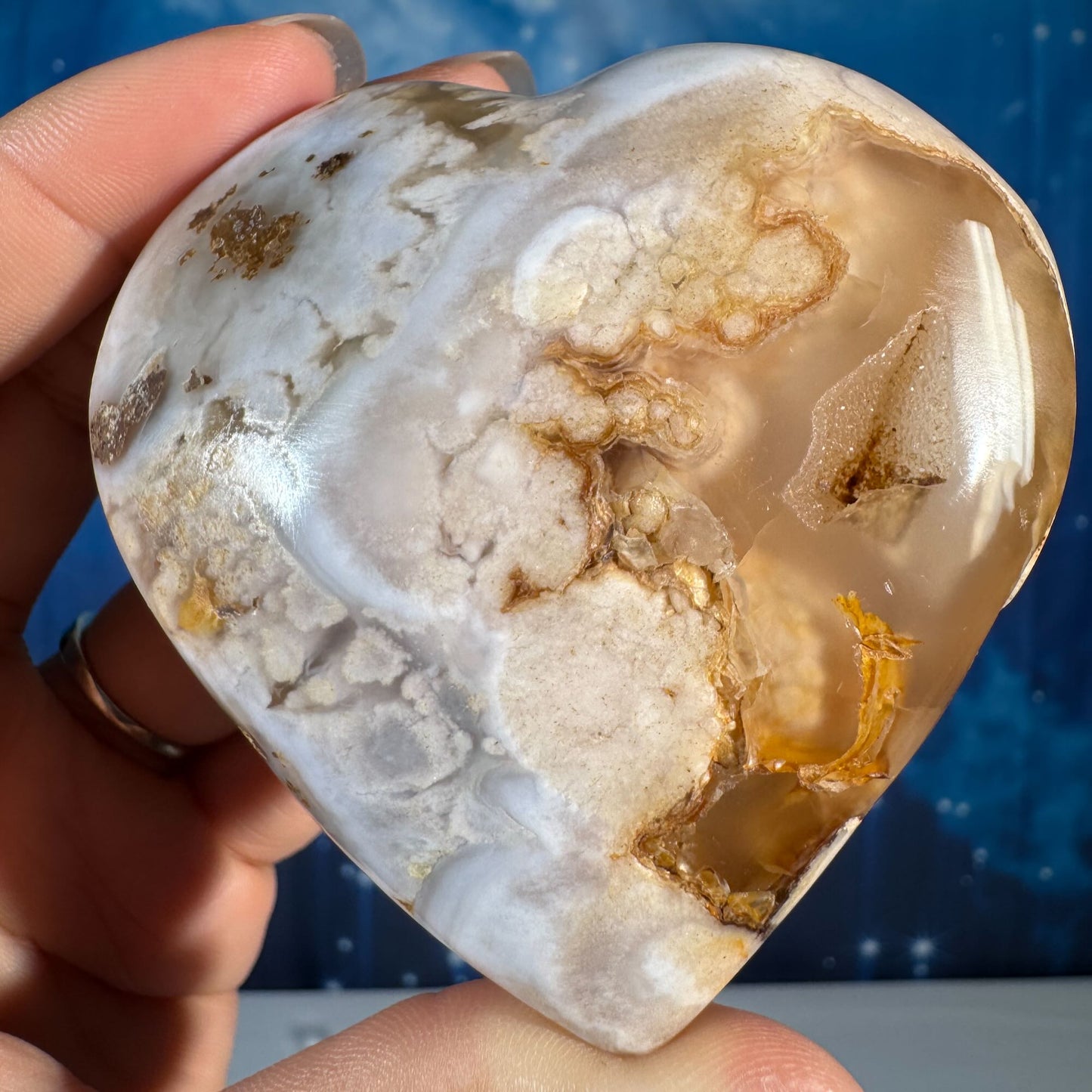 Flower Agate Heart – 0.190 kg