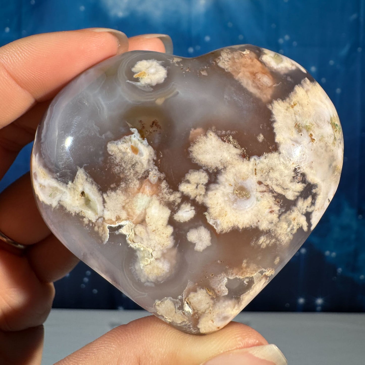 Flower Agate Heart – 0.179 kg