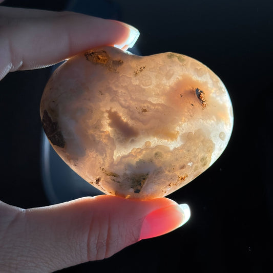 Flower Agate Heart – 0.111 kg