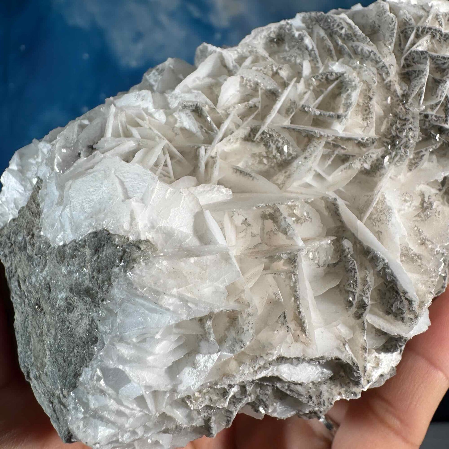 White Rose Calcite Specimen – 1.034 kg