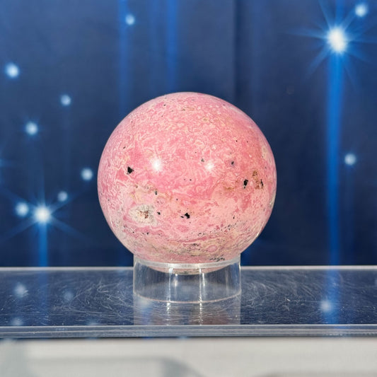 Rhodonite Sphere with Pyrite – 0.281 kg