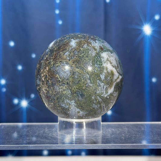 Moss Agate Sphere – 0.377 kg
