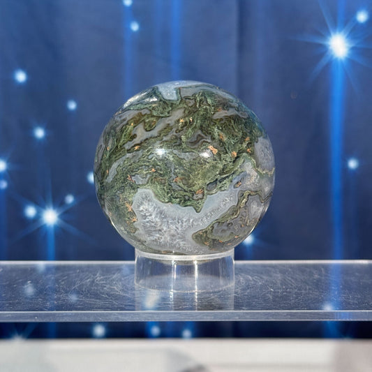 Moss Agate Sphere – 0.278 kg