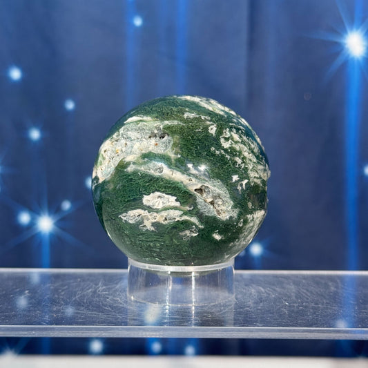 Moss Agate Sphere – 0.207 kg