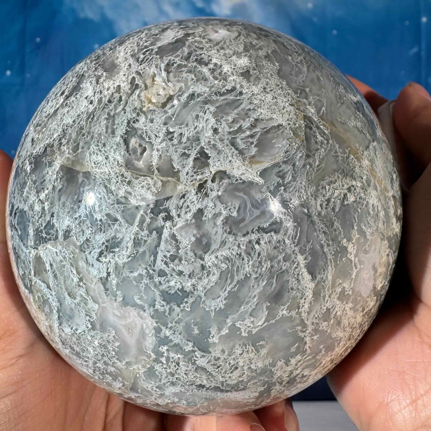 Moss Agate Sphere – 2.183 kg