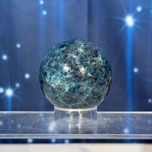 Ruby Kyanite with Fuchsite Sphere – UV-Reactive • 0.312 kg