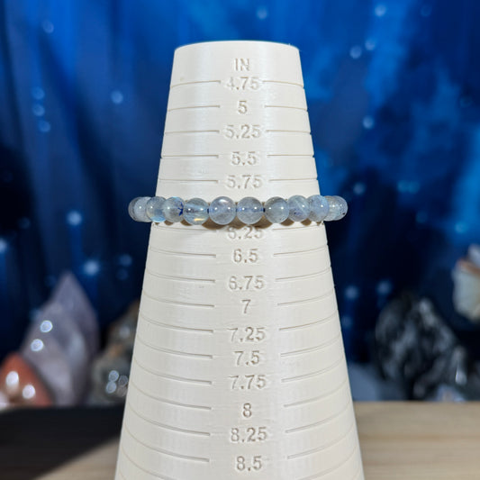 One (1) Labradorite bracelet - 7mm beads - fits 6" wrist