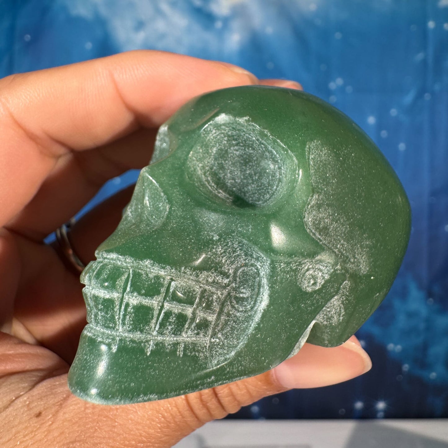 Green Aventurine Skull – 0.147 kg