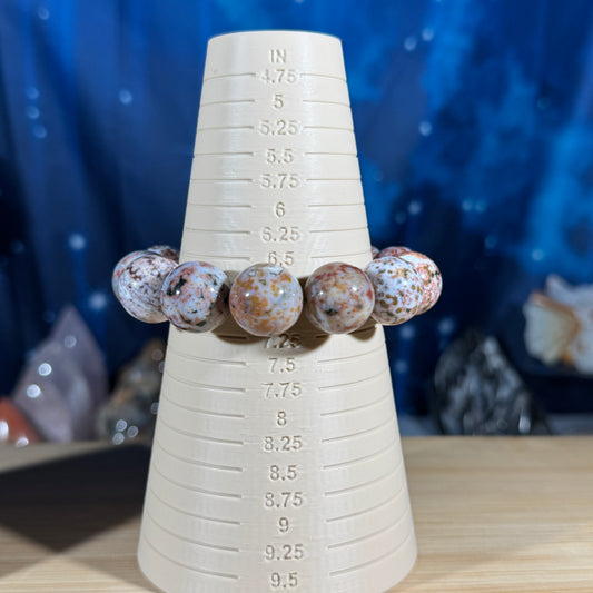 One (1) Ocean Jasper® bracelet - 17mm beads - fits 7" wrist
