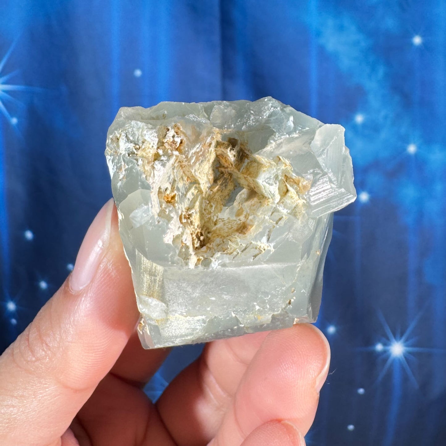 Green chalcedony raw chunk - 2 1/4" × 1 3/8" × 1 1/8" - 2.5 oz - natural seafoam silica - dream chalcedony