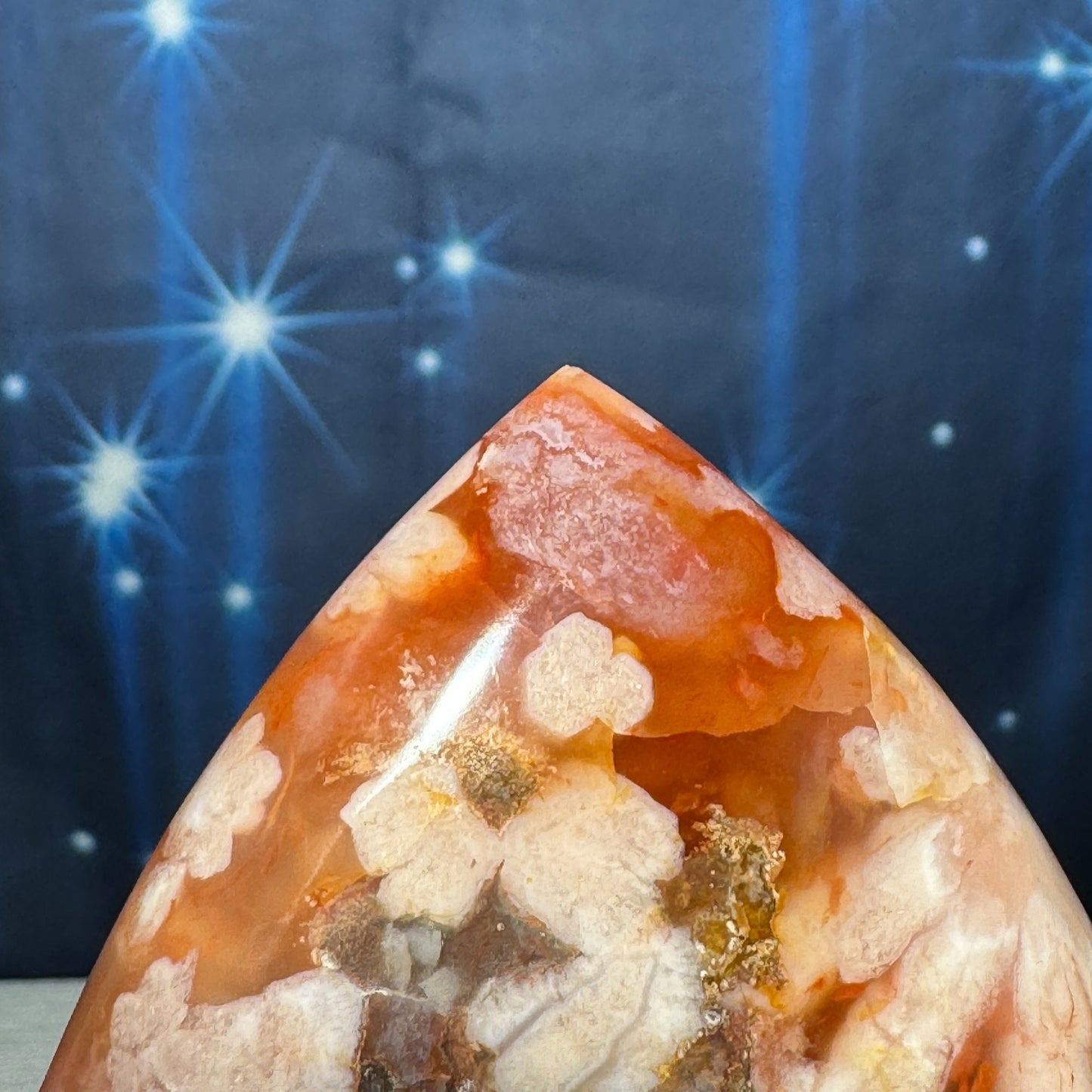 druzy Flower Agate free form | 3 1/4" tall | 216 grams | red flower agate | pink Flower Agate | Tucson find